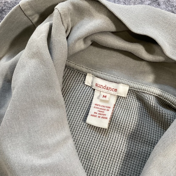 Sundance Everyday Compliments Thermal Knit Cowl Neck Embroidered Sleeve Top - Picture 3 of 10